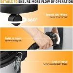 Επαγγελματική Σκούπα Υγρών &amp; Στερεών Hoteche 1200W με Ανοξείδωτο Κάδο 40 Λίτρων