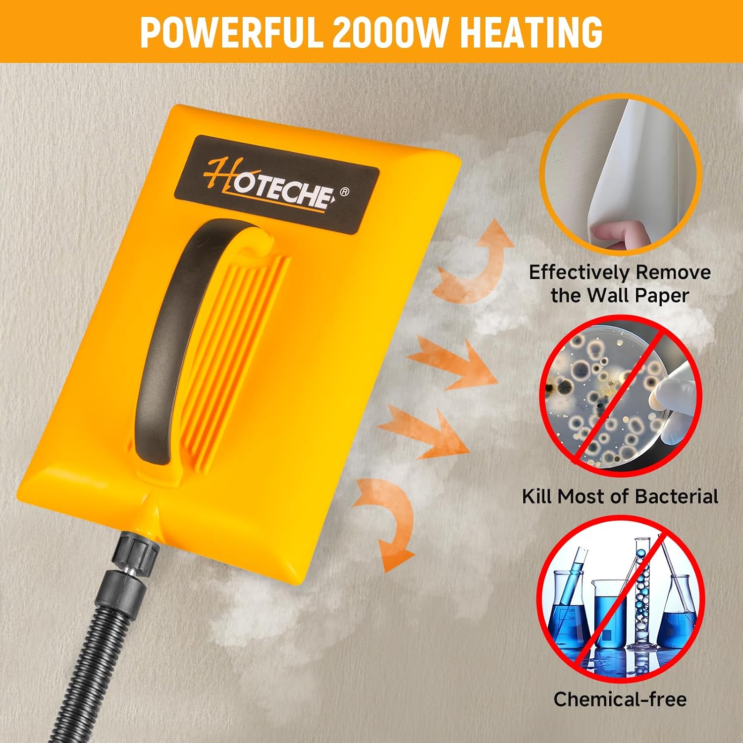 Αποκολλητής ταπετσαρίας Hoteche 2000W 4.5L
