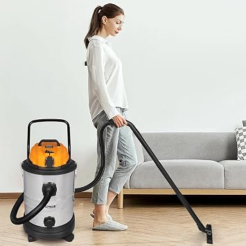 Επαγγελματική Σκούπα Υγρών & Στερεών Hoteche 1200W με Ανοξείδωτο Κάδο 40 Λίτρων